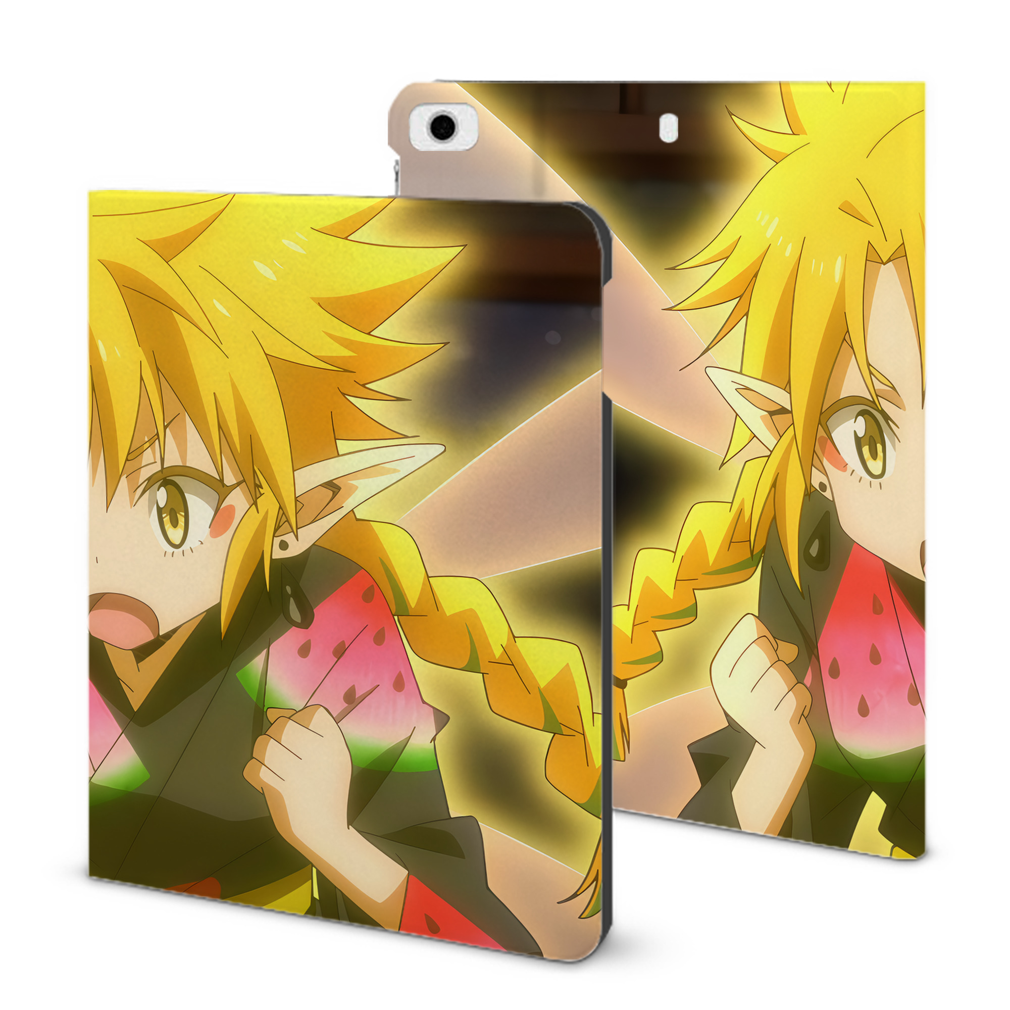 （画像用） 転スラ Regarding Reincarnated to Slime IPad ケース ブック型 PUレザー TPU 耐衝撃 軽量 薄型 ペン収納なし 全面保護 IPad 各モデル対応